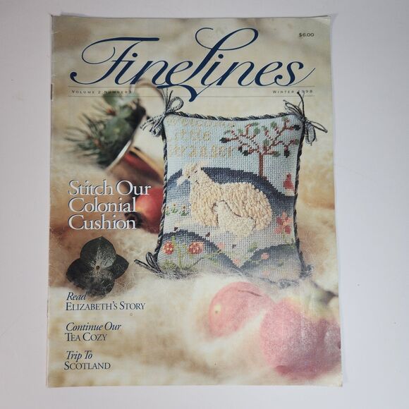 Vintage Sheep Cross Stitch Patterns Book  Needlework Fine Lines 1998 - Picture 2 of 6